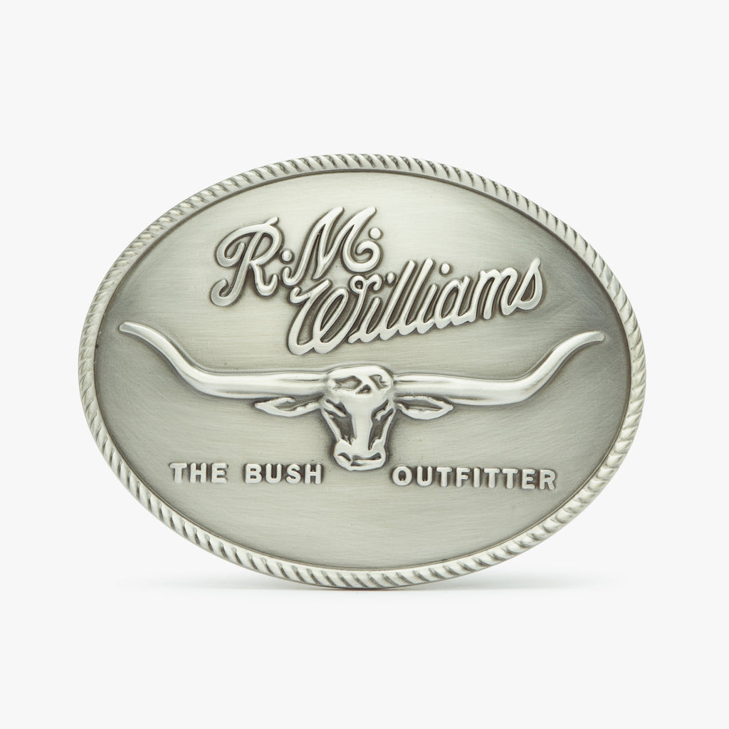 R.M.Williams Logo Buckle - Antique Silver