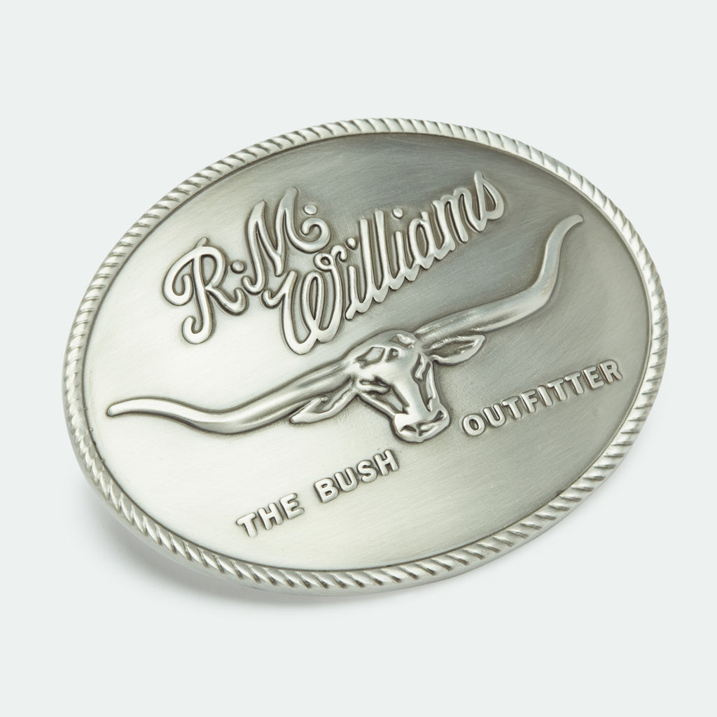 R.M.Williams Logo Buckle - Antique Silver