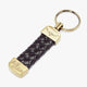 R.M.Williams Plaited Key Ring - Black/Brass