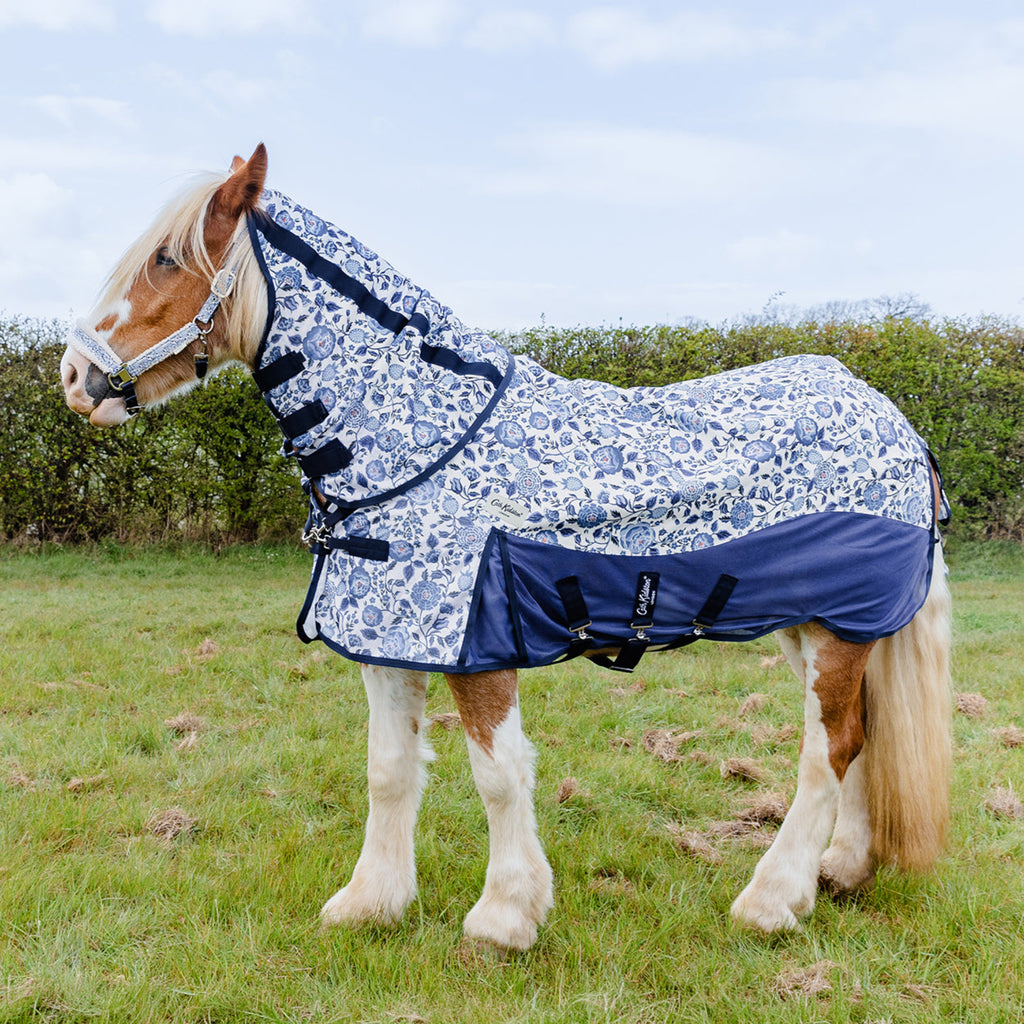 Cath Kidston Blue Strawberry Rain Sheet & Fly Rug Combo