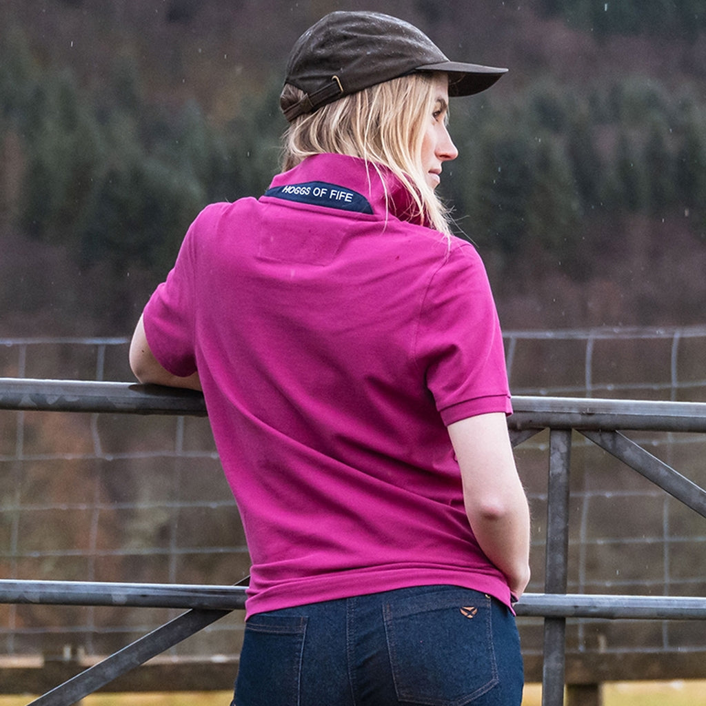 Hoggs of Fife Ladies Cora Polo Shirt - Berry