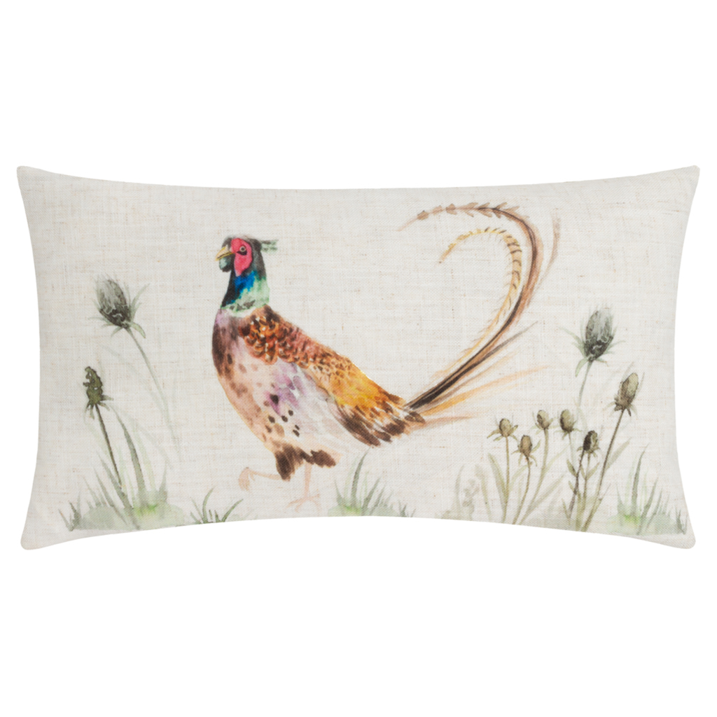 Evans Lichfield Country Pheasant Cushion - Natural