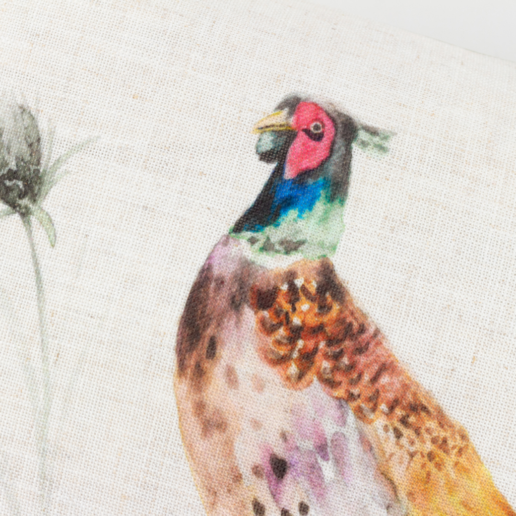Evans Lichfield Country Pheasant Cushion - Natural
