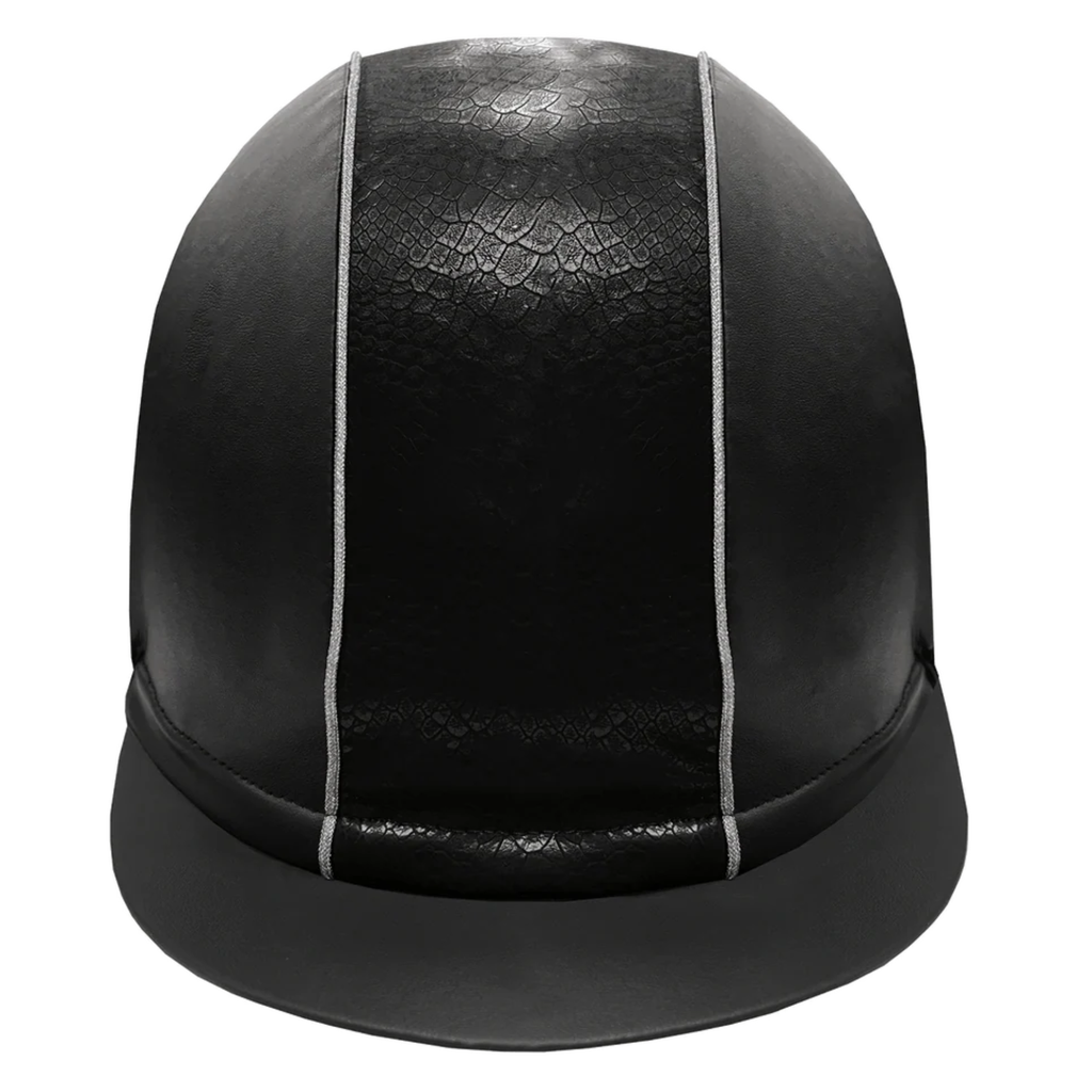 Equetech Childs Competition Snakeskin Hat Silk - Black/Silver