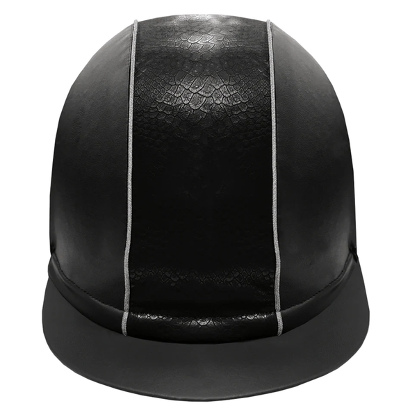 Equetech Childs Competition Snakeskin Hat Silk - Black/Silver