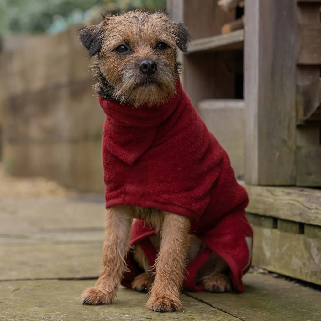 Ruff & Tumble Classic Dog Drying Coat - Rosehip