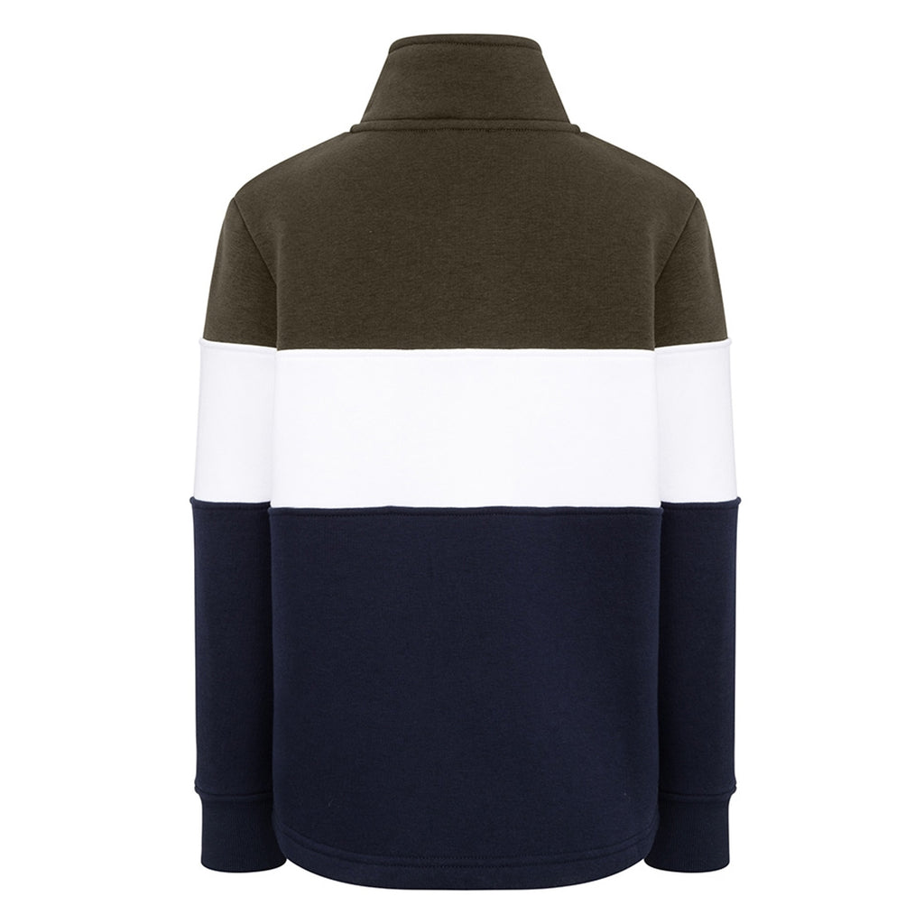 Hoggs of Fife Dumfries 1888 Junior 1/4 Zip - Forest/White/Navy