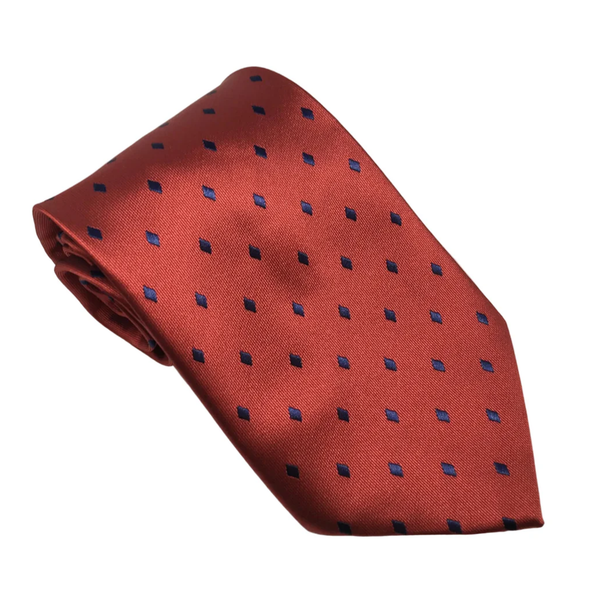 Equetech Unisex Diamond Show Tie - Red/Navy