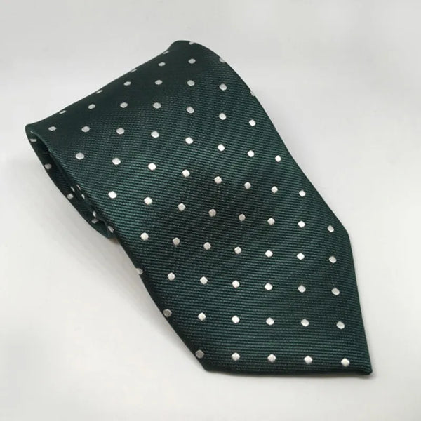 Equetech Junior Polka Dot Tie - Green/White