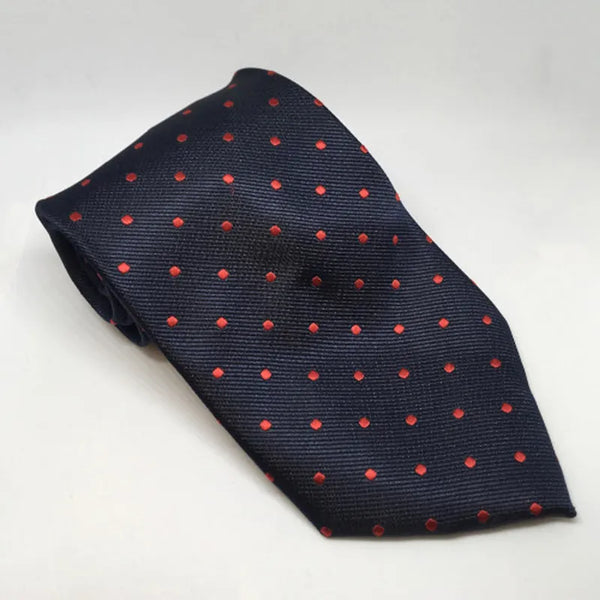 Equetech Junior Polka Dot Tie - Navy/Red