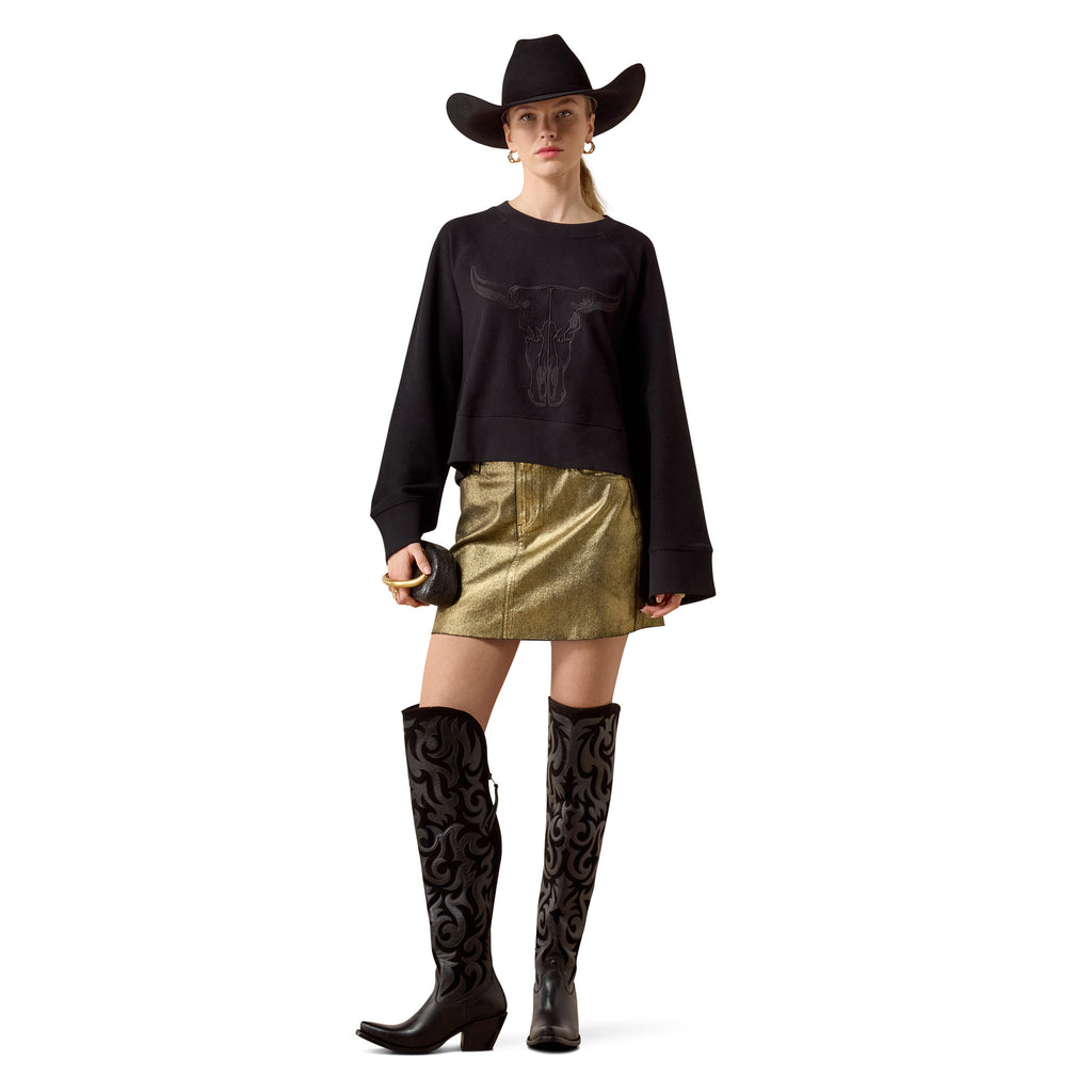 Ariat Ladies Steer Statement Sweatshirt - Black