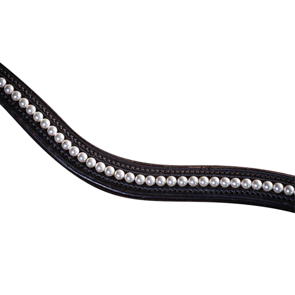 Fairfax White Pearl Browband - Brown