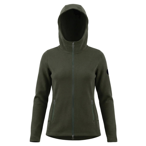 Equetech Ladies Contour Full Zip Hoodie - Alpine Green