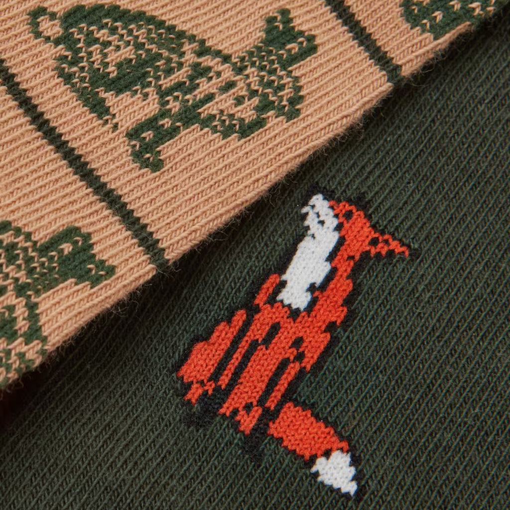 Joules Mens Kinsbury Socks - Green Fox