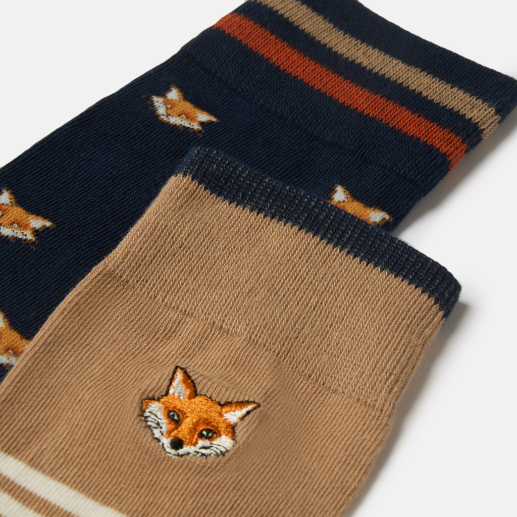 Joules Mens Kinsbury Socks - Tan/Navy Fox