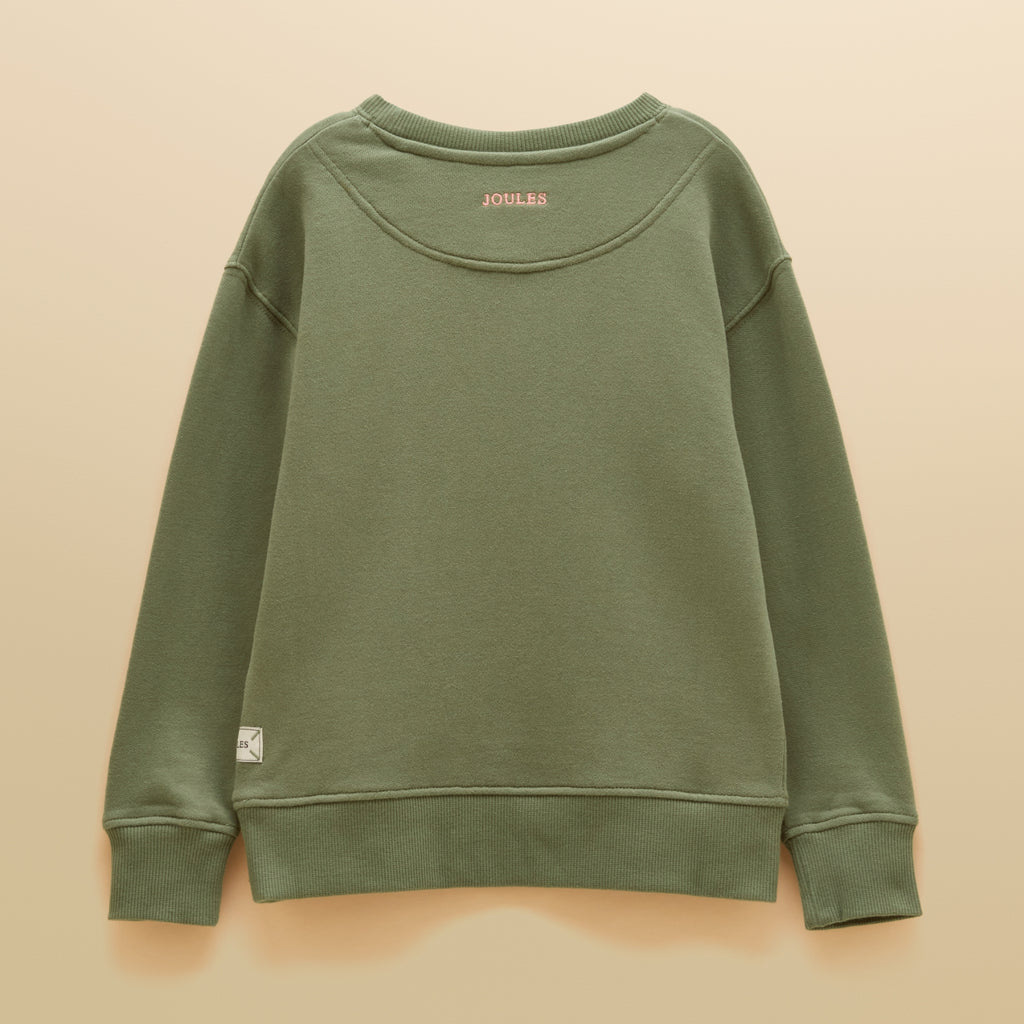 Joules Girls Sundaze Sweatshirt - Khaki Green