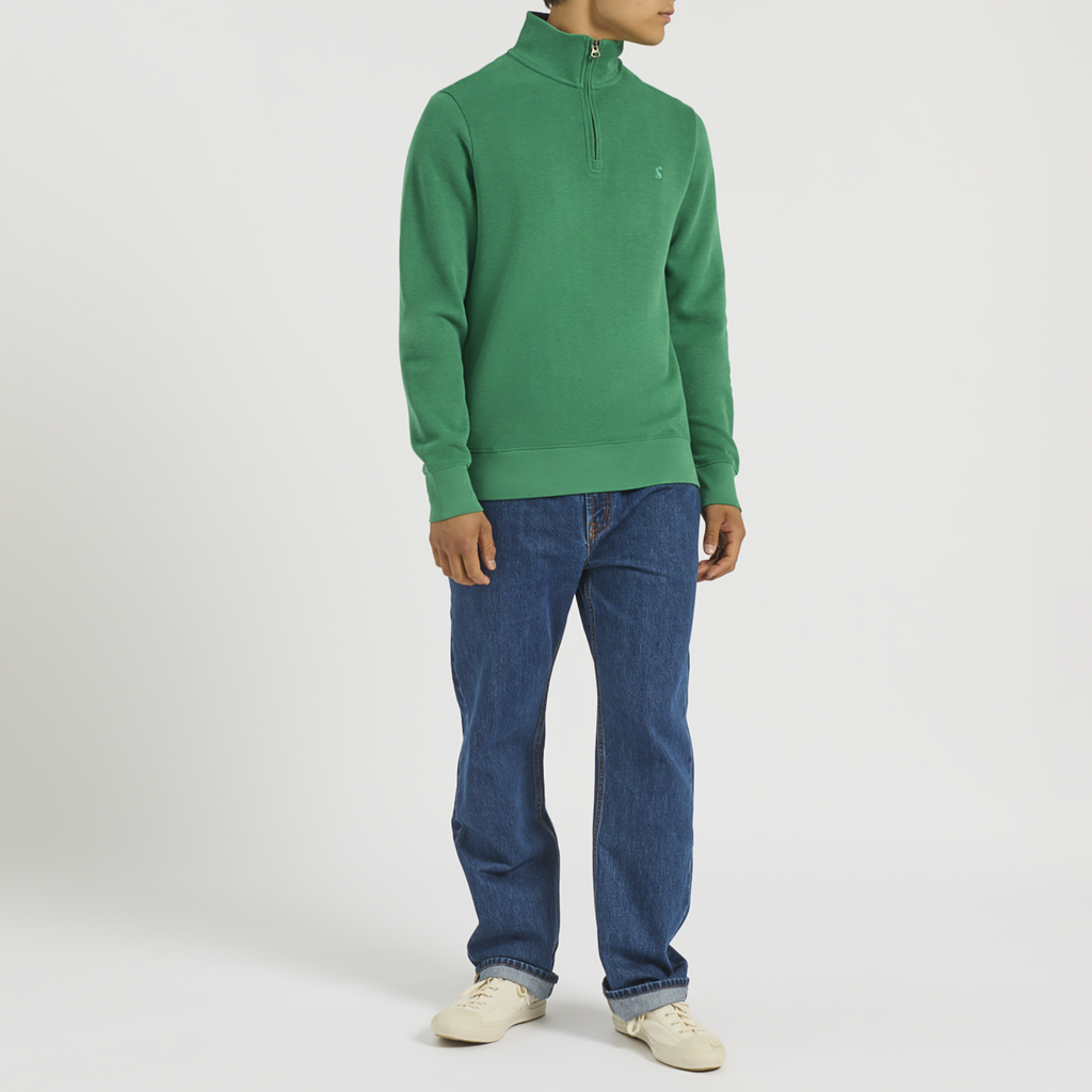 Joules Mens Alistair 1/4 Zip - Green