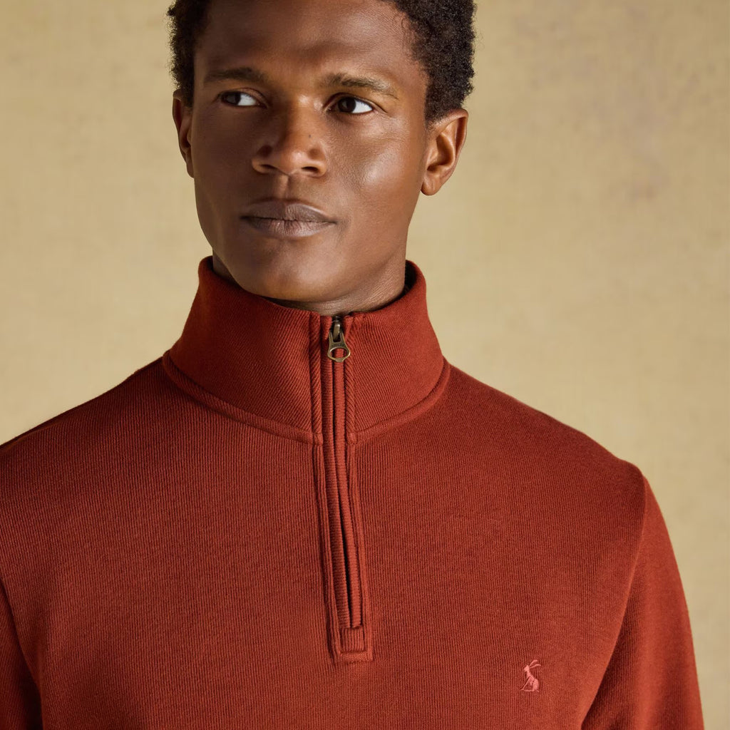 Joules Mens Alistair 1/4 Zip - Brick