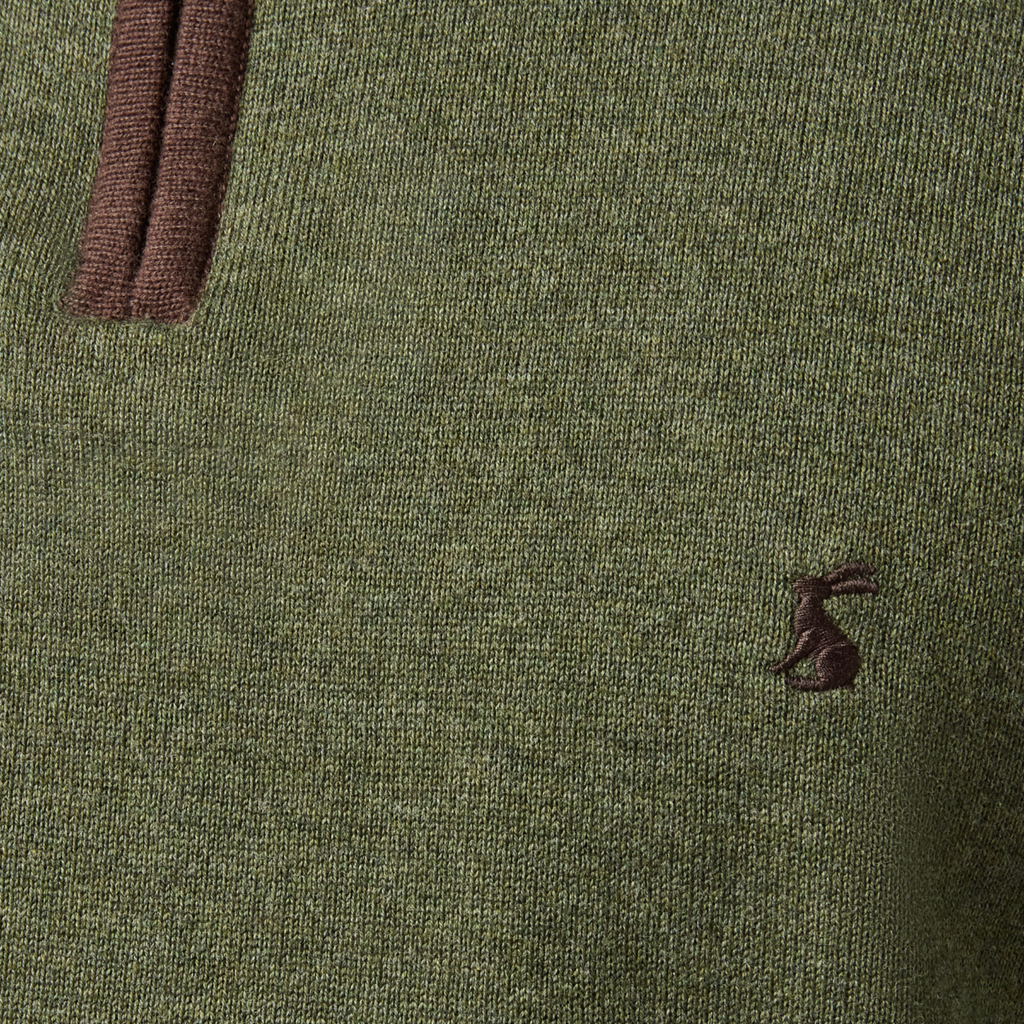 Joules Mens Hillside 1/4 Zip Jumper - Green