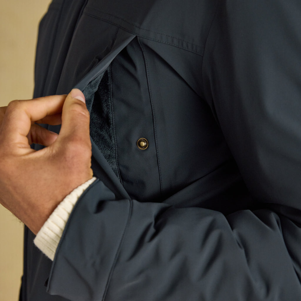 Joules Mens Padded Waterproof Field Coat - Navy