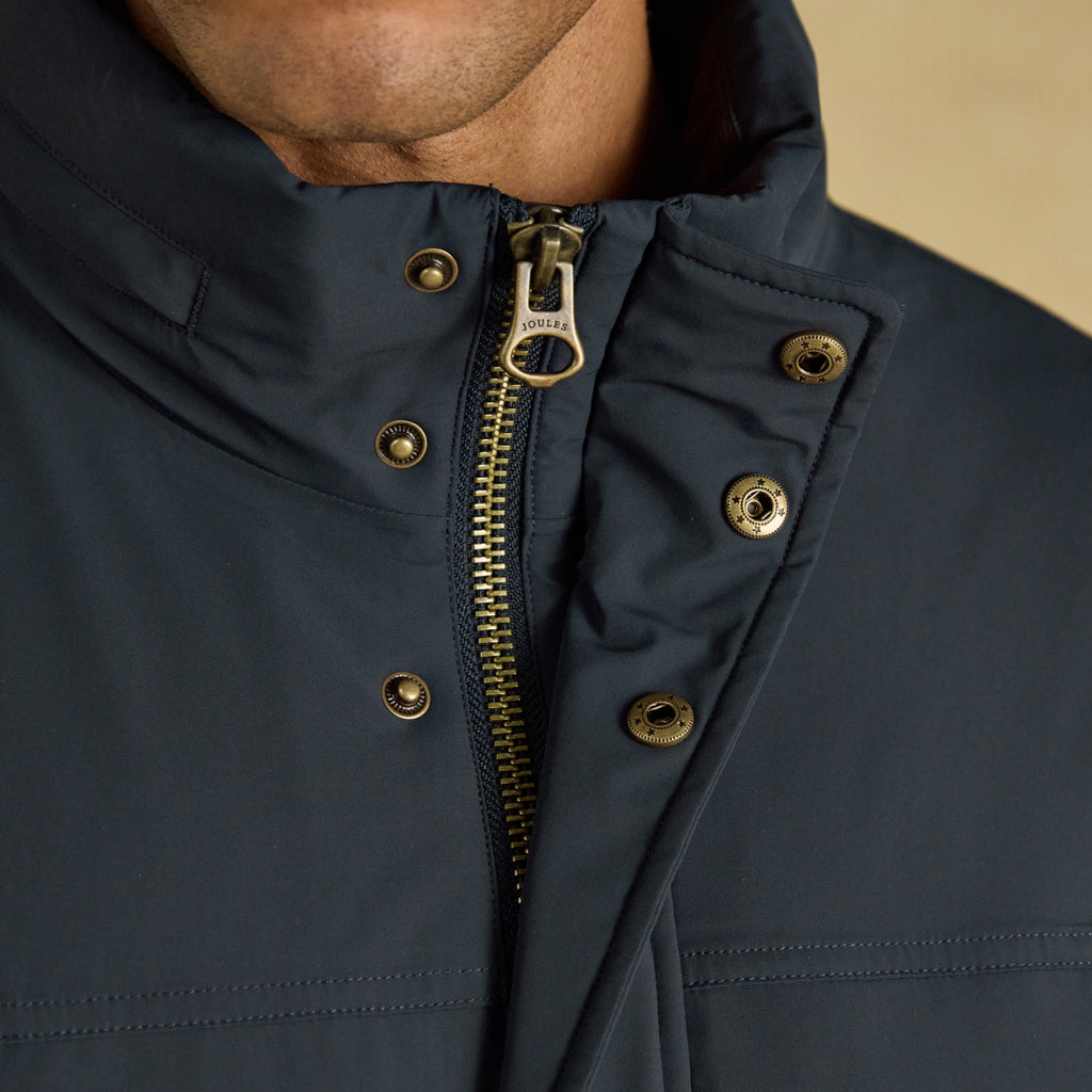 Joules Mens Padded Waterproof Field Coat - Navy