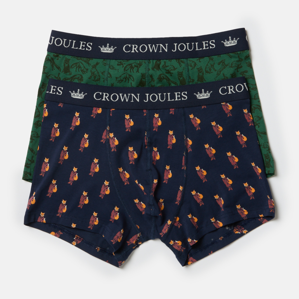 Joules Mens Crown Joules Boxers - Green/Navy