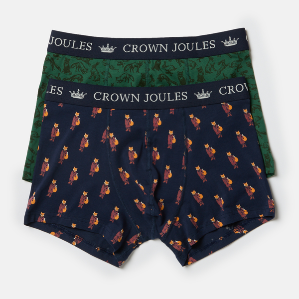Joules Mens Crown Joules Boxers - Green/Navy