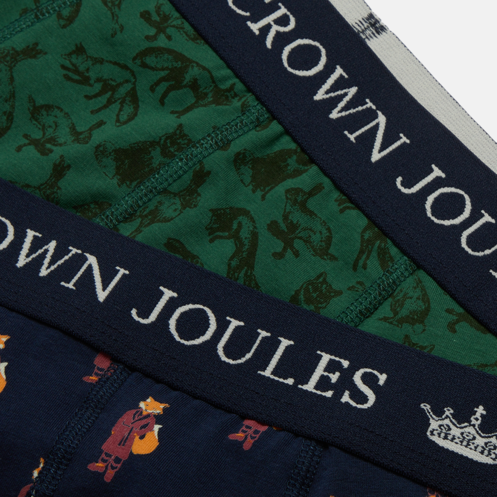 Joules Mens Crown Joules Boxers - Green/Navy