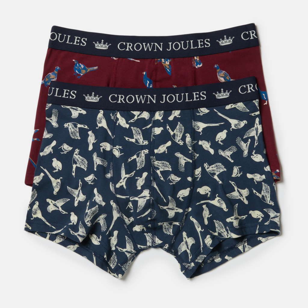 Joules Mens Crown Joules Boxers - Navy/Burgundy