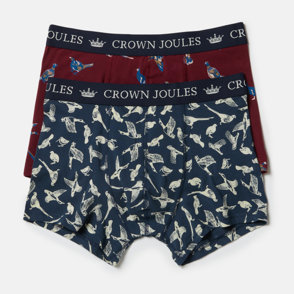 Joules Mens Crown Joules Boxers - Navy/Burgundy