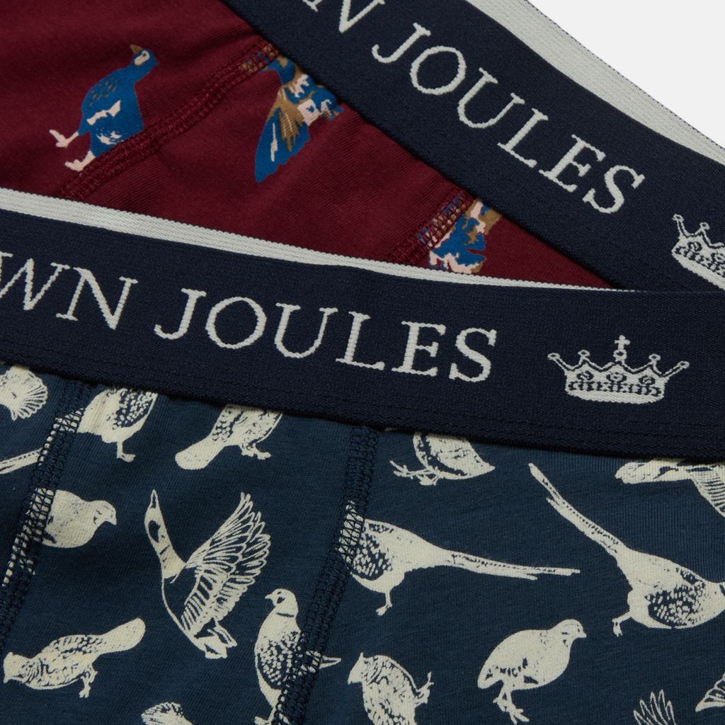 Joules Mens Crown Joules Boxers - Navy/Burgundy