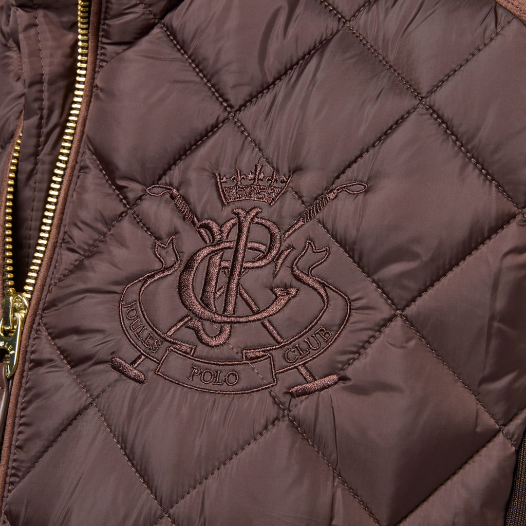 Joules Ladies Braemar Luxe Gilet - Chocolate Brown