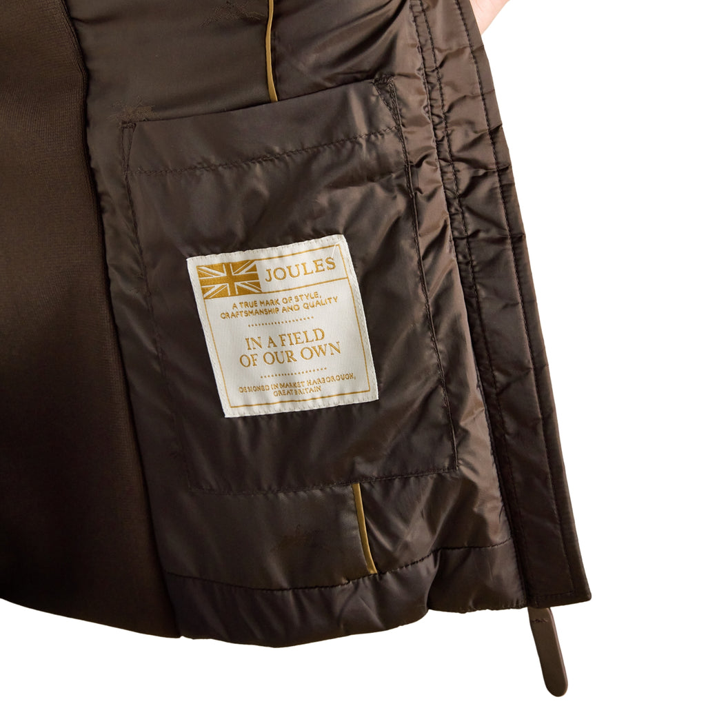 Joules Ladies Braemar Luxe Gilet - Chocolate Brown