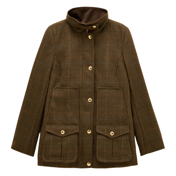 Joules Ladies Tweed Fieldcoat - Brown Check