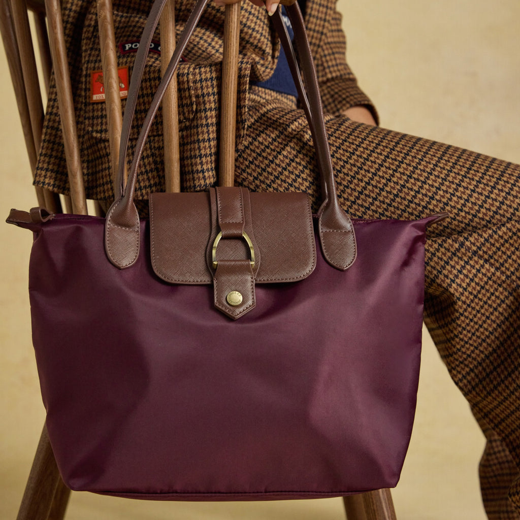 Joules Edie Port Handbag - Berry Red
