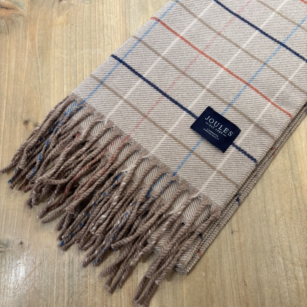 Joules Langtree Scarf - Neutral Check