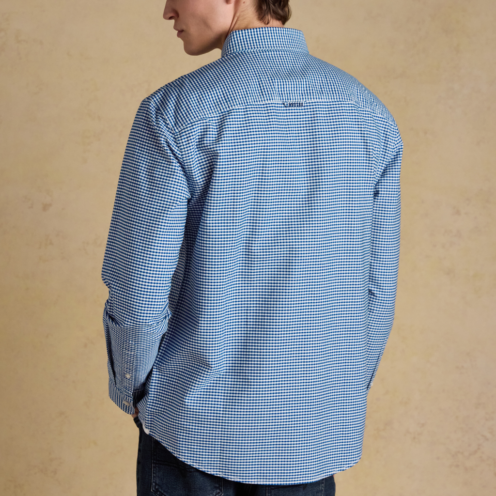 Joules Mens Classic Fit Oxford Gingham Shirt - Navy Check