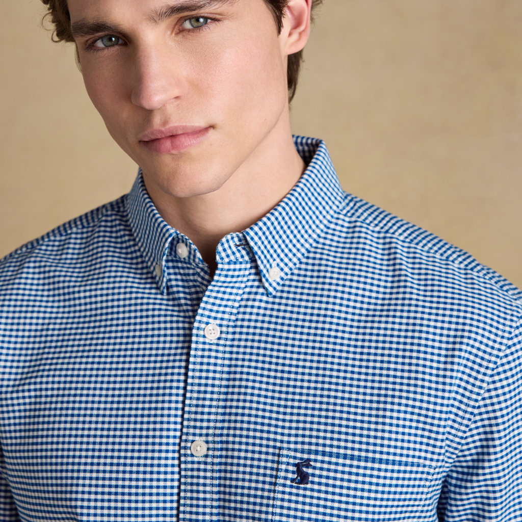 Joules Mens Classic Fit Oxford Gingham Shirt - Navy Check