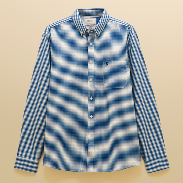 Joules Mens Classic Fit Oxford Gingham Shirt - Navy Check