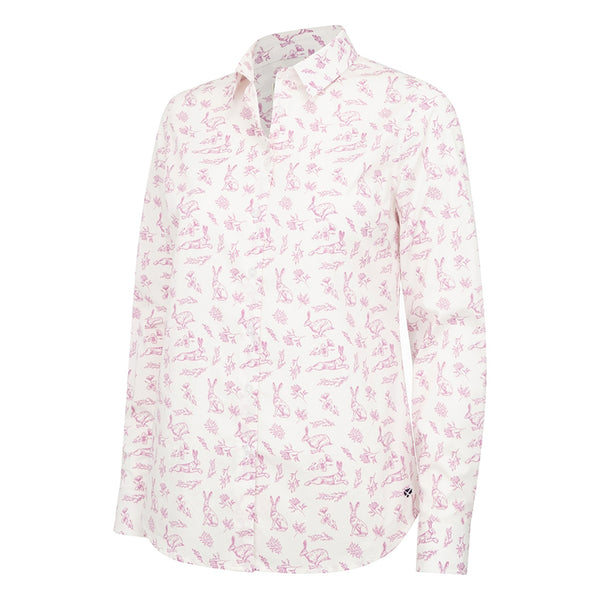 Hoggs of Fife Ladies Hare Print Shirt - Pink