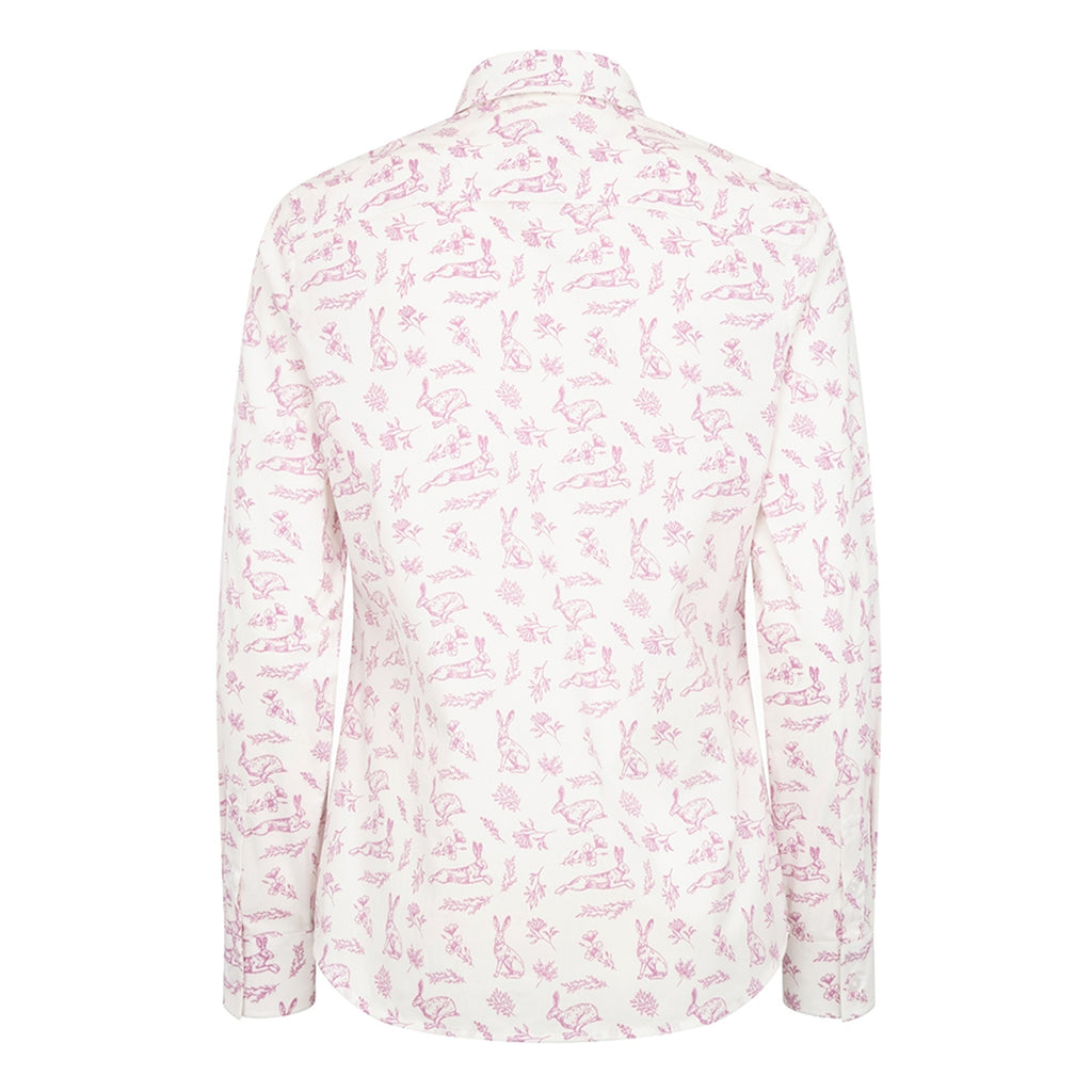 Hoggs of Fife Ladies Hare Print Shirt - Pink