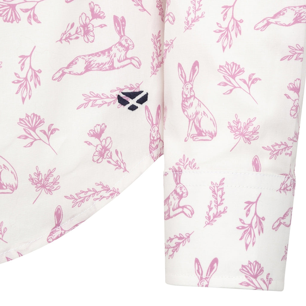 Hoggs of Fife Ladies Hare Print Shirt - Pink