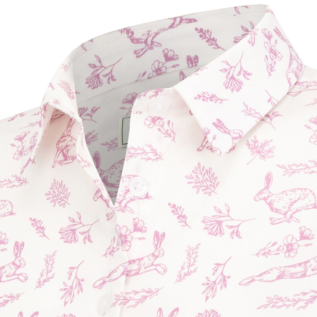 Hoggs of Fife Ladies Hare Print Shirt - Pink