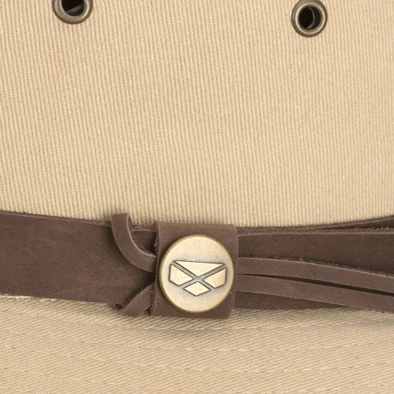 Hoggs of Fife Panmure Canvas Foldable Hat - Sand