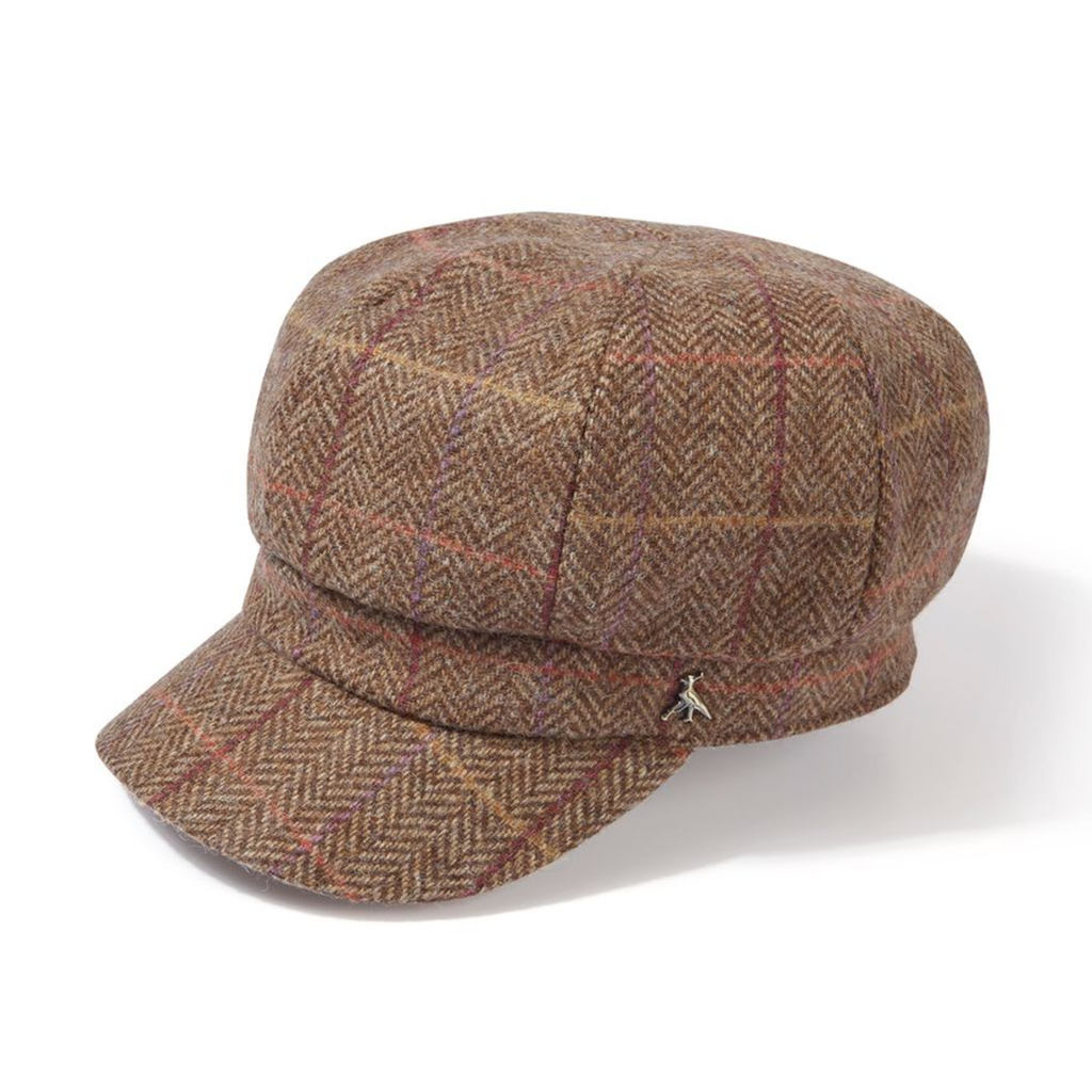 Hicks and Brown The Higham Tweed Baker Boy - Chestnut