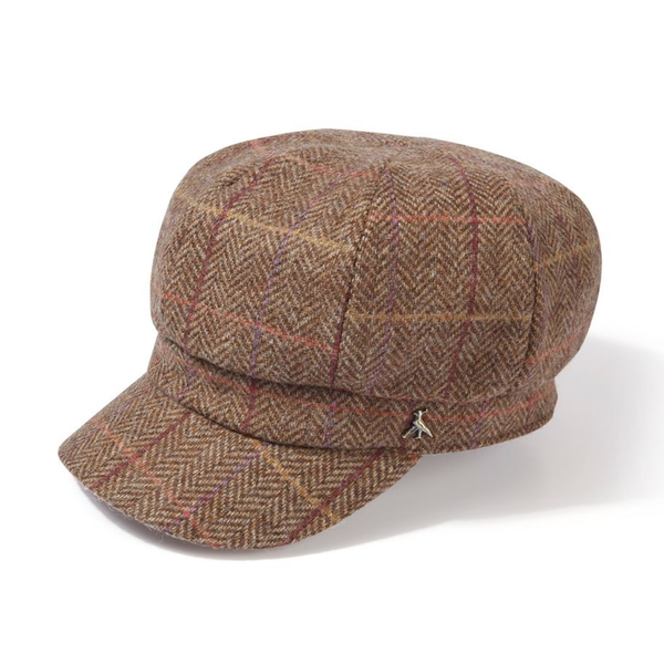 Hicks and Brown The Higham Tweed Baker Boy - Chestnut