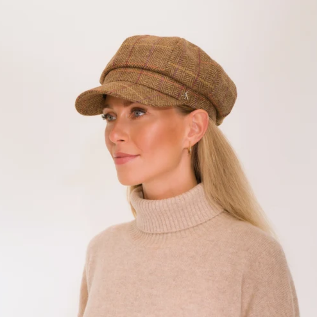 Hicks and Brown The Higham Tweed Baker Boy - Chestnut