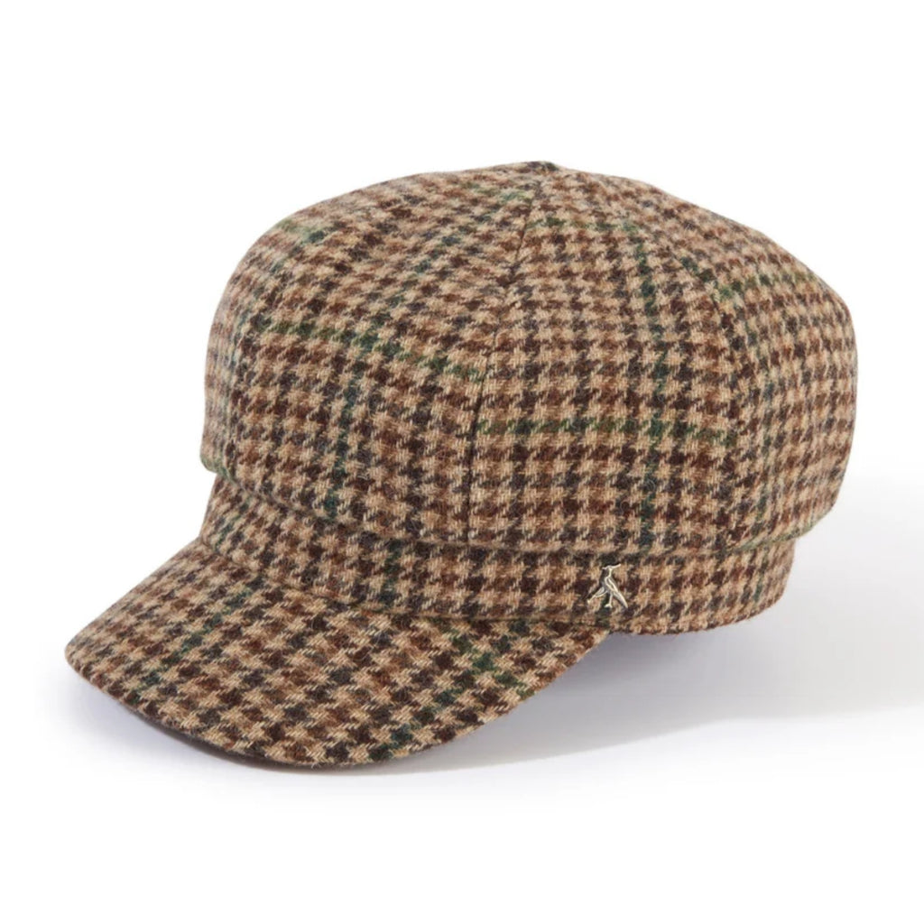 Hicks and Brown The Higham Tweed Baker Boy - Moss