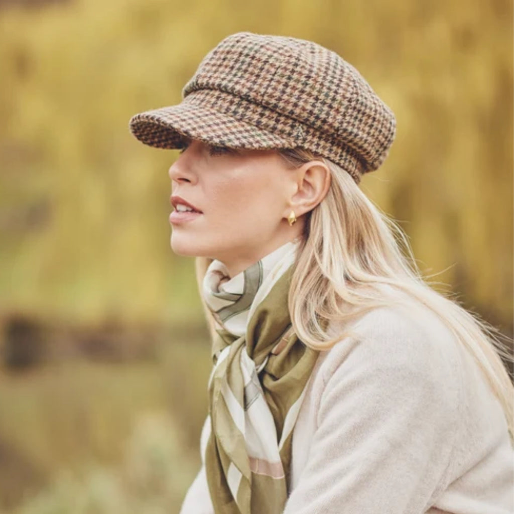 Hicks and Brown The Higham Tweed Baker Boy - Moss