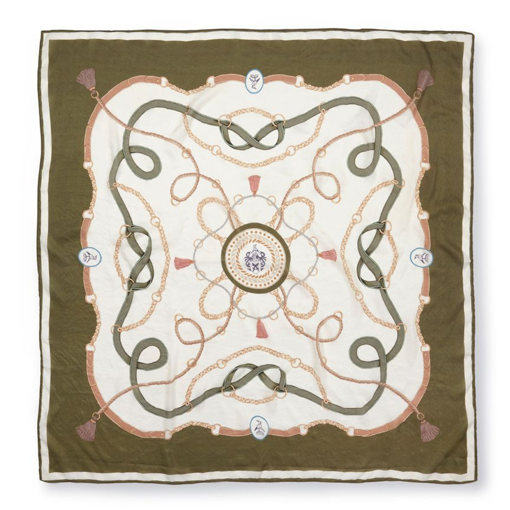 Hicks and Brown The Melford Silk Scarf - Green